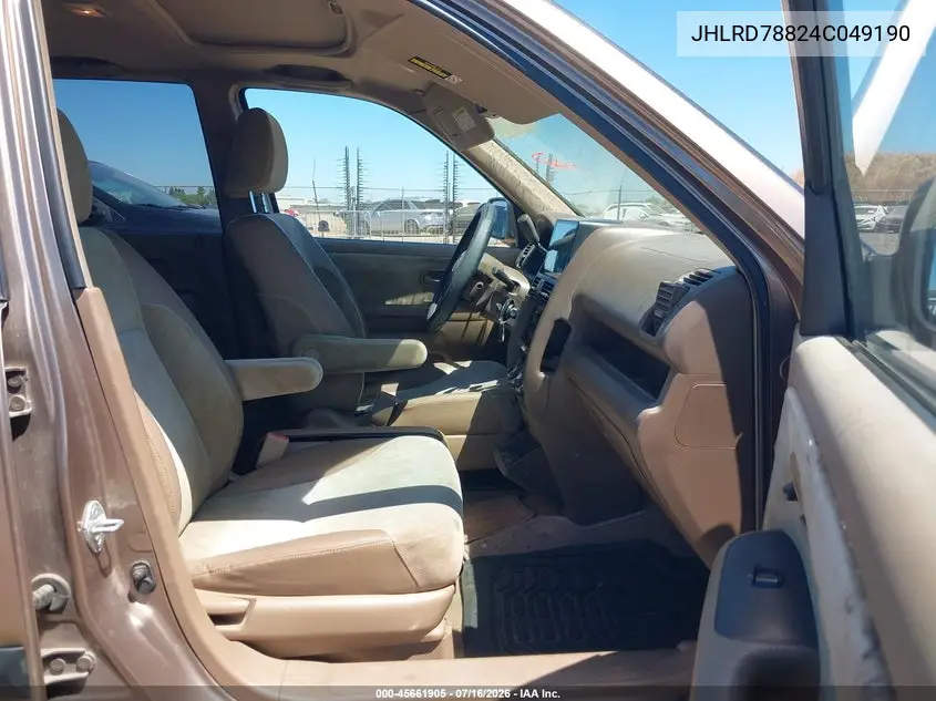 2004 Honda Cr-V Ex VIN: JHLRD78824C049190 Lot: 45661905