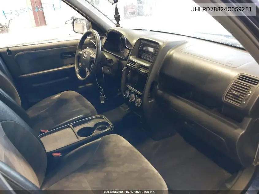 2004 Honda Cr-V Ex VIN: JHLRD78824C059251 Lot: 45667284