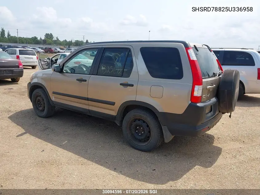 2005 Honda Cr-V Ex VIN: SHSRD78825U336958 Lot: 30094596