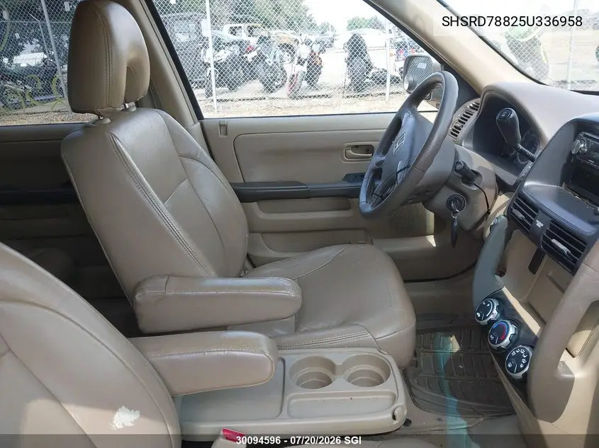 2005 Honda Cr-V Ex VIN: SHSRD78825U336958 Lot: 30094596