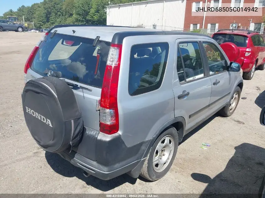 JHLRD68505C014942 2005 Honda Cr-V Lx