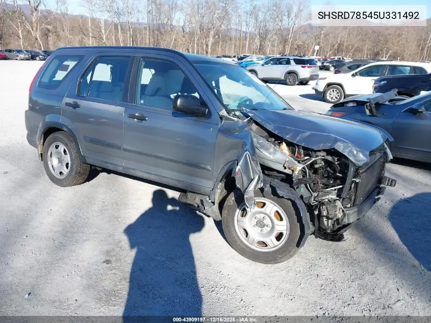 SHSRD78545U331492 2005 Honda Cr-V Lx