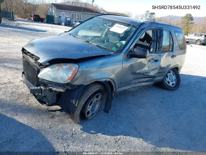 SHSRD78545U331492 2005 Honda Cr-V Lx