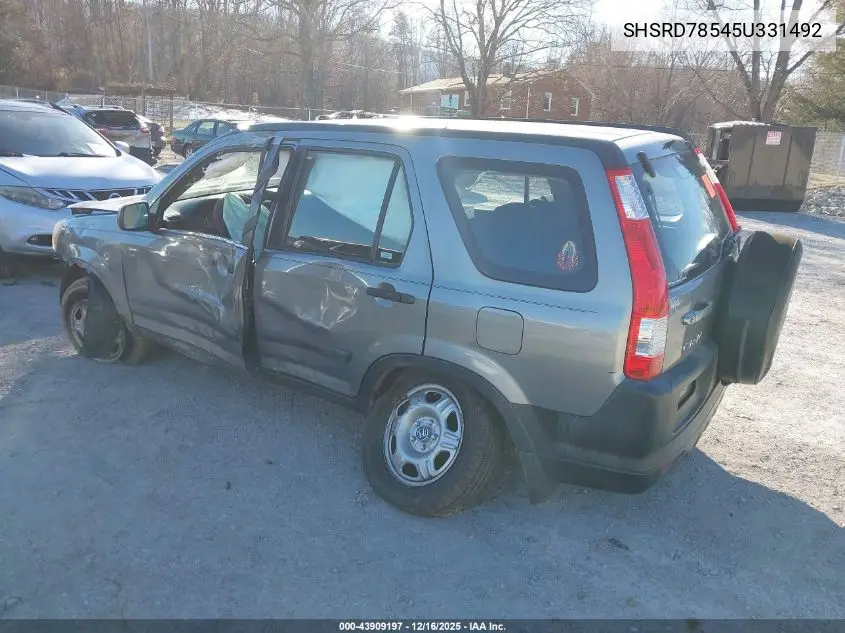 SHSRD78545U331492 2005 Honda Cr-V Lx