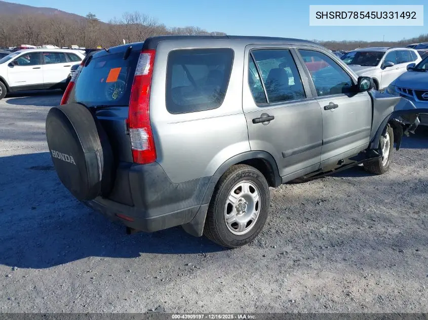 SHSRD78545U331492 2005 Honda Cr-V Lx