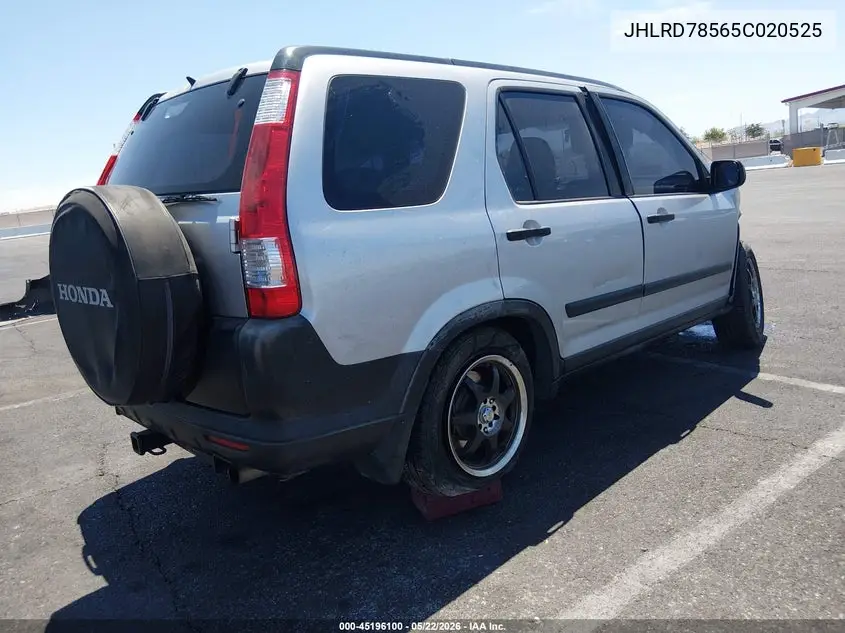 2005 Honda Cr-V Lx VIN: JHLRD78565C020525 Lot: 45196100