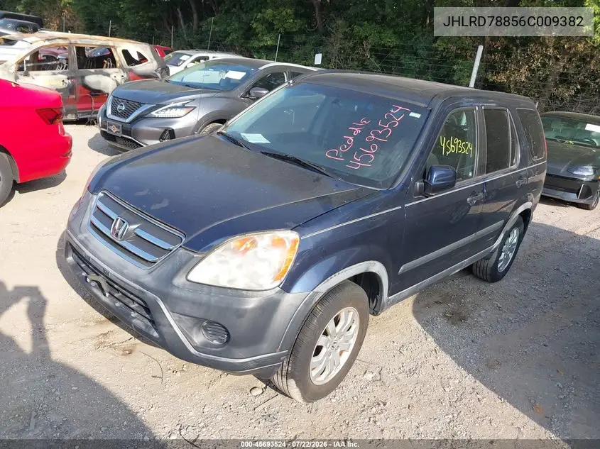 2006 Honda Cr-V Ex VIN: JHLRD78856C009382 Lot: 45693524
