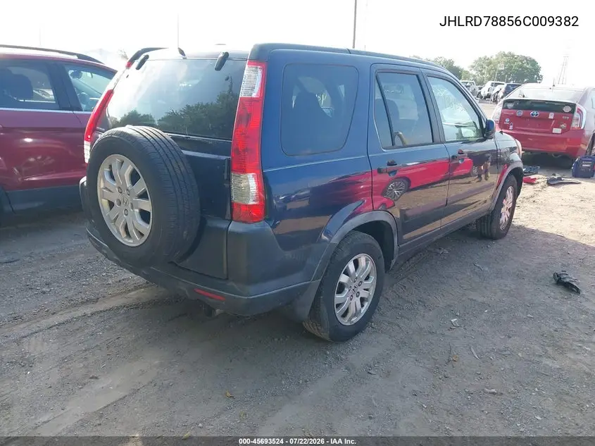 2006 Honda Cr-V Ex VIN: JHLRD78856C009382 Lot: 45693524