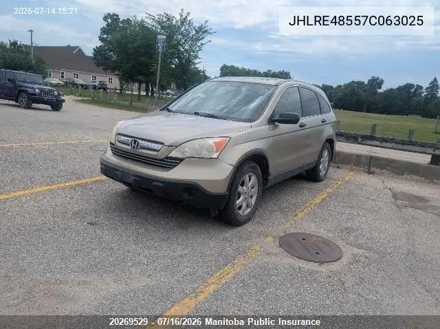 2007 Honda Cr-V Ex VIN: JHLRE48557C063025 Lot: 20269529