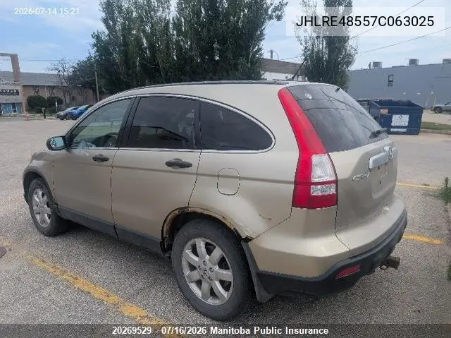 2007 Honda Cr-V Ex VIN: JHLRE48557C063025 Lot: 20269529