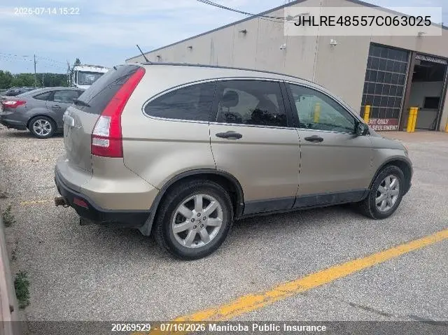 2007 Honda Cr-V Ex VIN: JHLRE48557C063025 Lot: 20269529