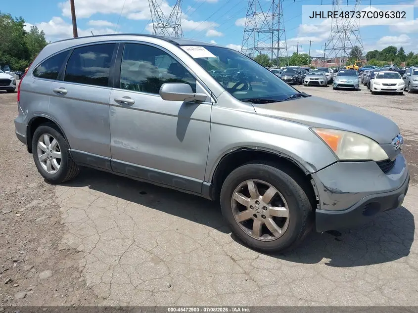 2007 Honda Cr-V Ex-L VIN: JHLRE48737C096302 Lot: 45472903