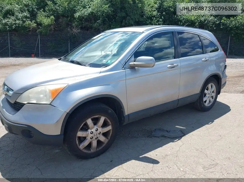 2007 Honda Cr-V Ex-L VIN: JHLRE48737C096302 Lot: 45472903