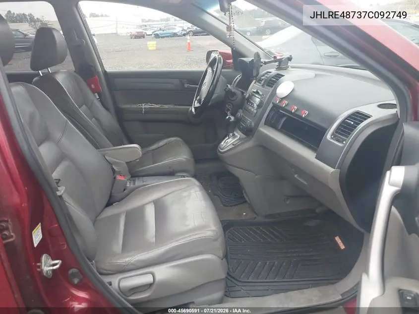 2007 Honda Cr-V Ex-L VIN: JHLRE48737C092749 Lot: 45690591