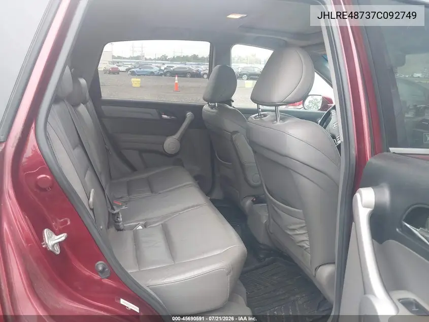 2007 Honda Cr-V Ex-L VIN: JHLRE48737C092749 Lot: 45690591