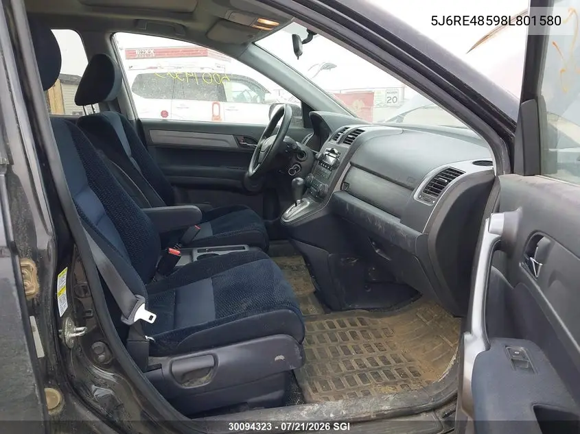 2008 Honda Cr-V Ex VIN: 5J6RE48598L801580 Lot: 30094323