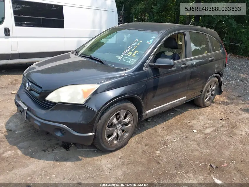 2008 Honda Cr-V Lx VIN: 5J6RE48388L033833 Lot: 45609114