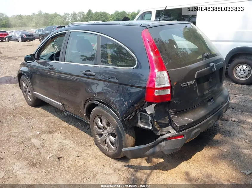 2008 Honda Cr-V Lx VIN: 5J6RE48388L033833 Lot: 45609114