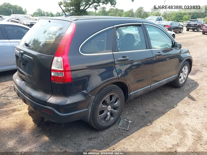 2008 Honda Cr-V Lx VIN: 5J6RE48388L033833 Lot: 45609114