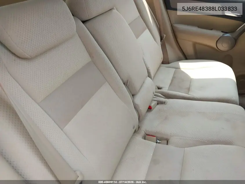2008 Honda Cr-V Lx VIN: 5J6RE48388L033833 Lot: 45609114