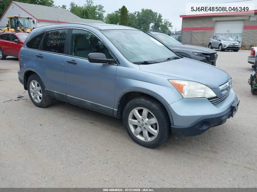 2008 Honda Cr-V Ex VIN: 5J6RE48508L046349 Lot: 45646324