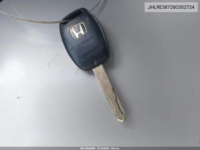 2008 Honda Cr-V Ex-L VIN: JHLRE38728C052724 Lot: 45648980