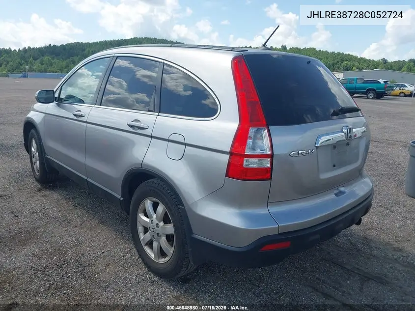 2008 Honda Cr-V Ex-L VIN: JHLRE38728C052724 Lot: 45648980