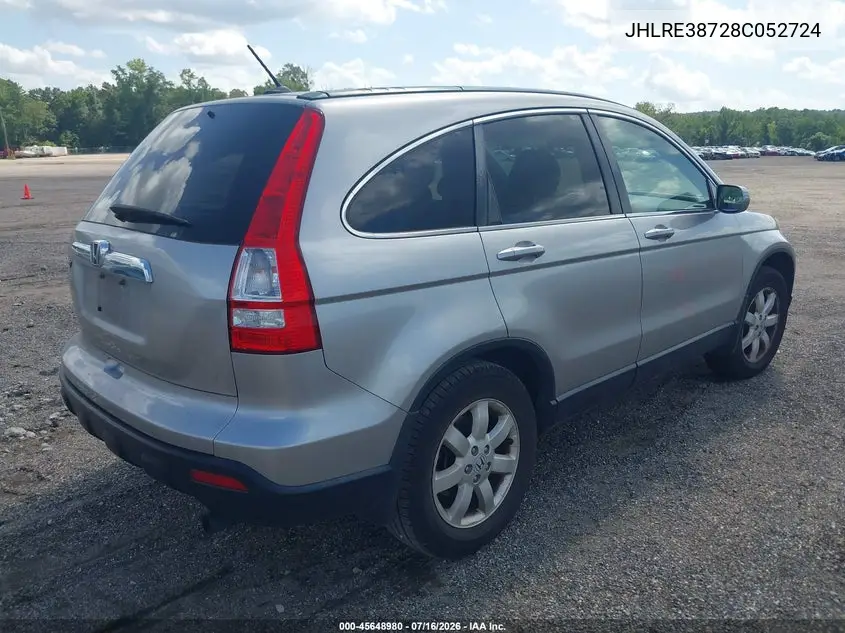 2008 Honda Cr-V Ex-L VIN: JHLRE38728C052724 Lot: 45648980