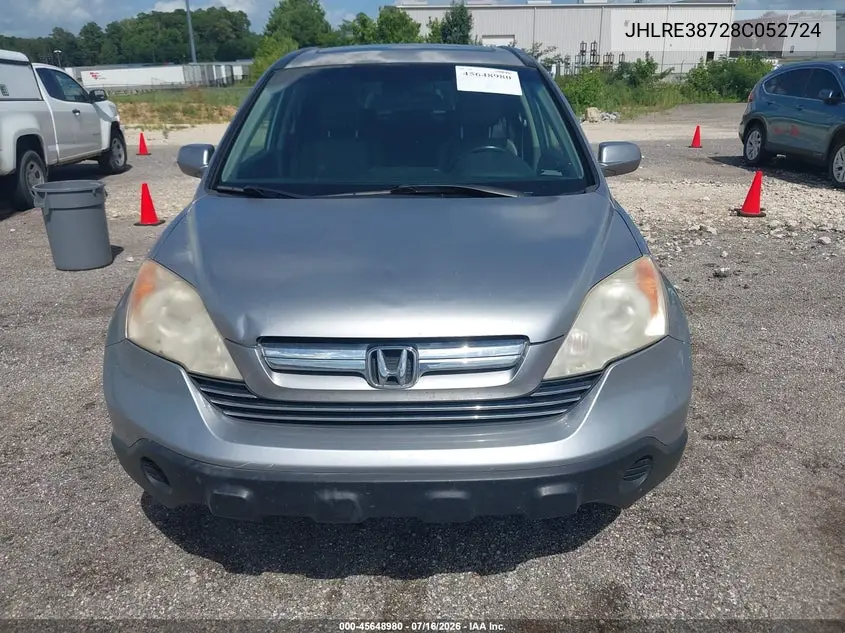 2008 Honda Cr-V Ex-L VIN: JHLRE38728C052724 Lot: 45648980