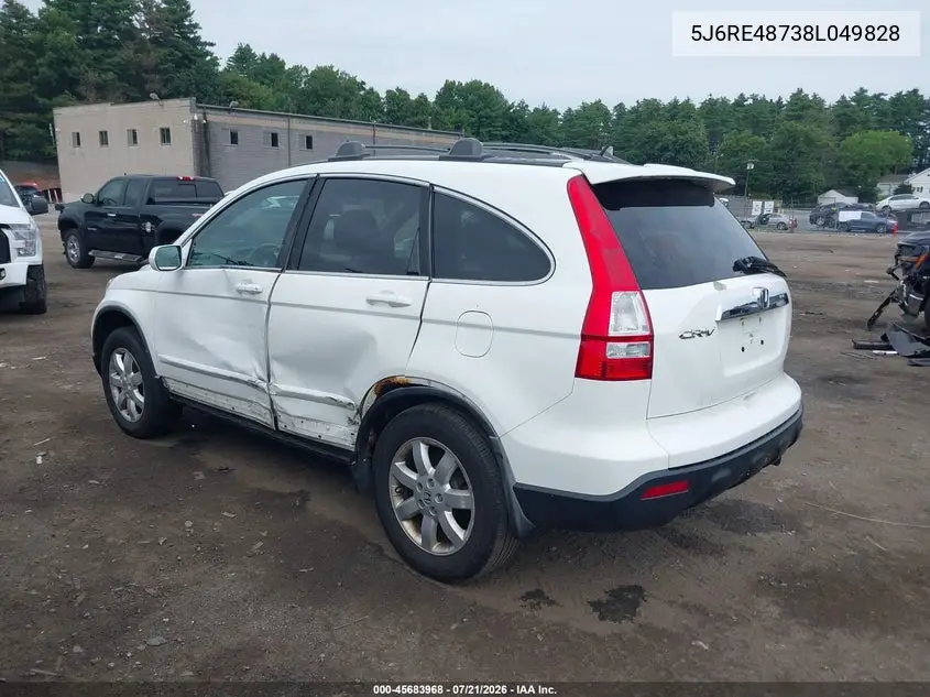2008 Honda Cr-V Ex-L VIN: 5J6RE48738L049828 Lot: 45683968