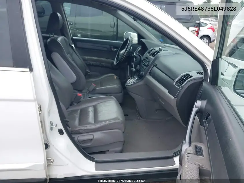 2008 Honda Cr-V Ex-L VIN: 5J6RE48738L049828 Lot: 45683968