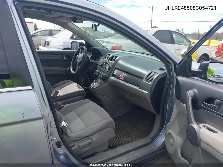 2008 Honda Cr-V Ex VIN: JHLRE48508C054721 Lot: 45687140