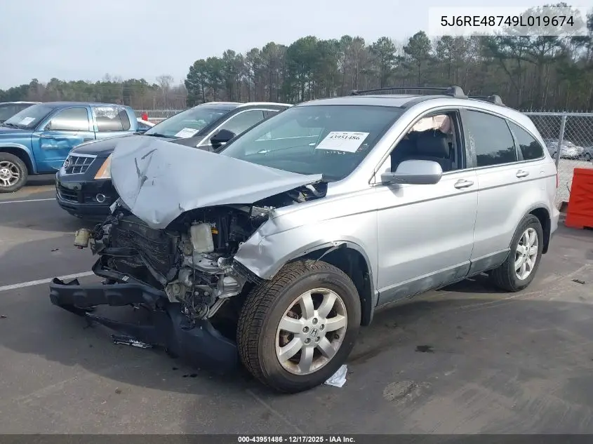 5J6RE48749L019674 2009 Honda Cr-V Ex-L
