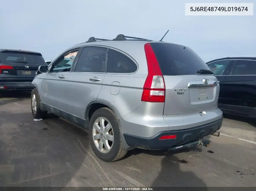 5J6RE48749L019674 2009 Honda Cr-V Ex-L