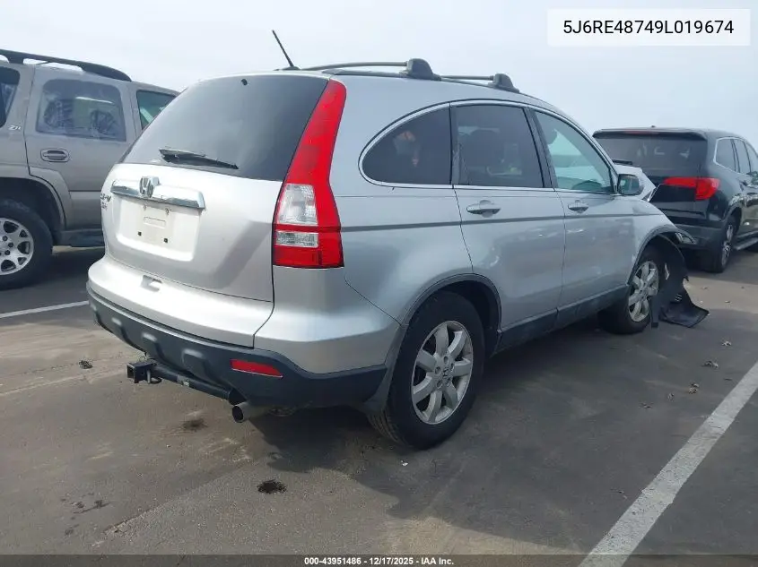 5J6RE48749L019674 2009 Honda Cr-V Ex-L