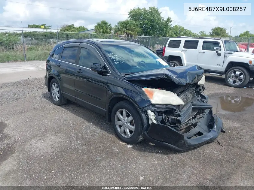 2009 Honda Cr-V Ex-L VIN: 5J6RE487X9L008257 Lot: 45214043