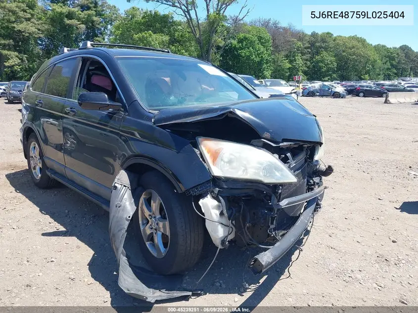 2009 Honda Cr-V Ex-L VIN: 5J6RE48759L025404 Lot: 45239251