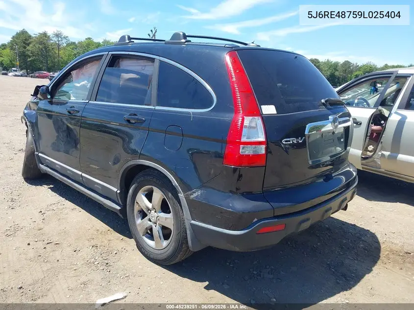 2009 Honda Cr-V Ex-L VIN: 5J6RE48759L025404 Lot: 45239251