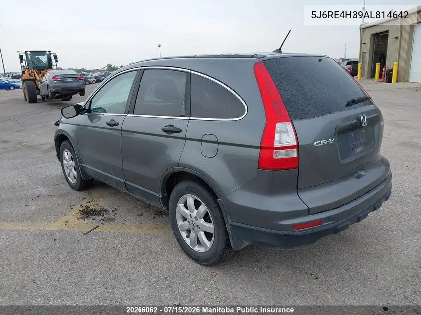 2010 Honda Cr-V Lx VIN: 5J6RE4H39AL814642 Lot: 20266062