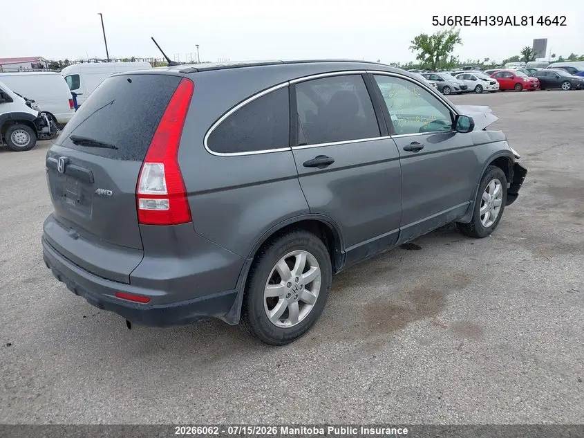 2010 Honda Cr-V Lx VIN: 5J6RE4H39AL814642 Lot: 20266062