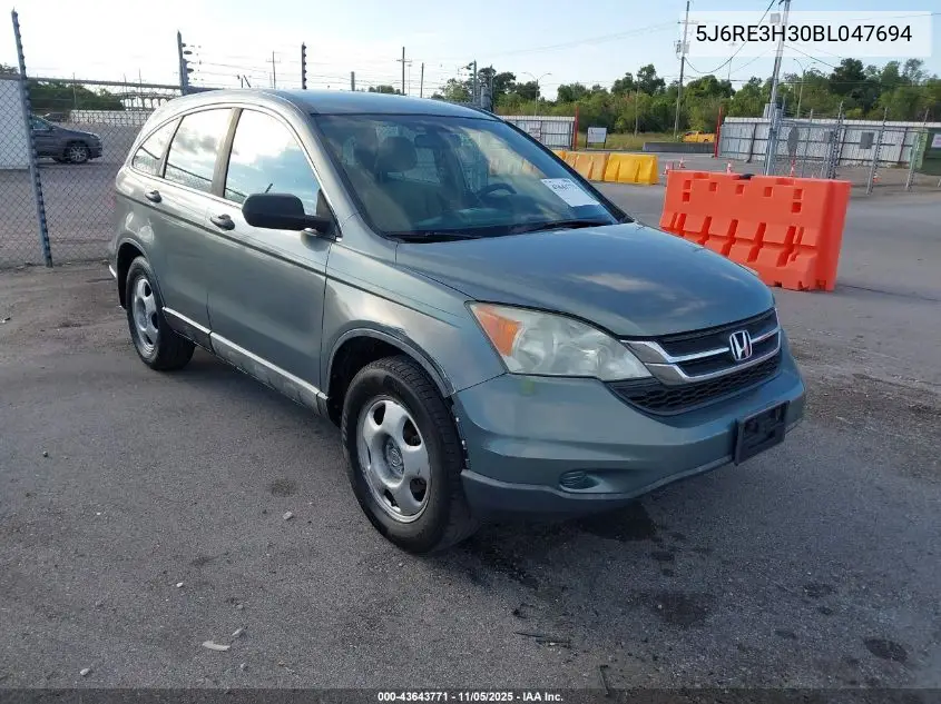 5J6RE3H30BL047694 2011 Honda Cr-V Lx