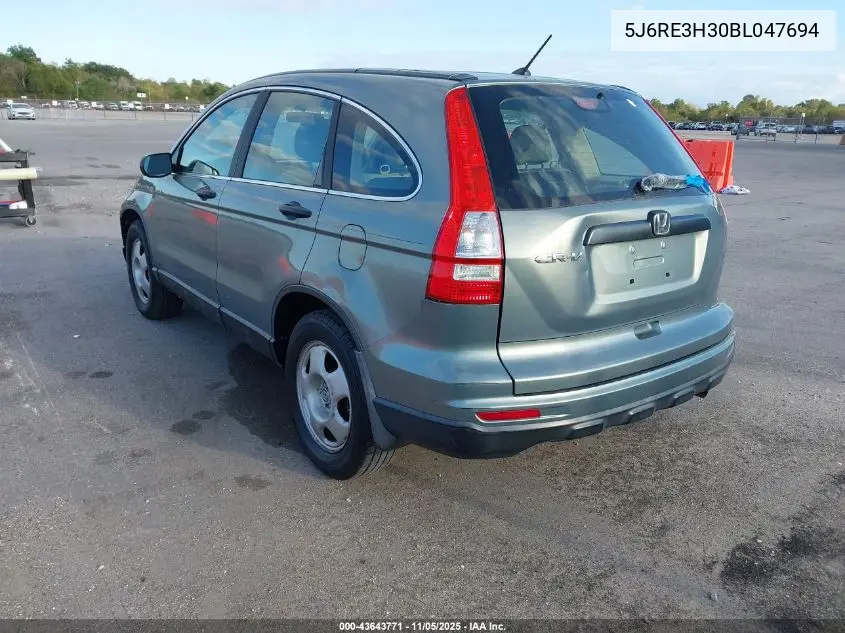 5J6RE3H30BL047694 2011 Honda Cr-V Lx
