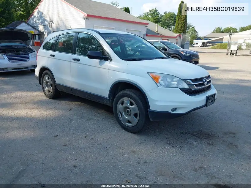 2011 Honda Cr-V Lx VIN: JHLRE4H35BC019839 Lot: 45682028