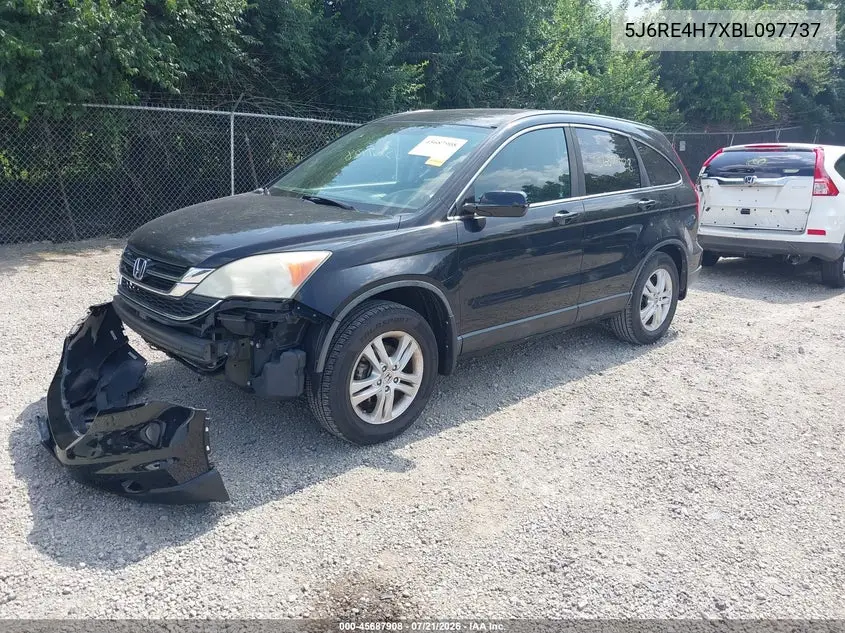 2011 Honda Cr-V Ex-L VIN: 5J6RE4H7XBL097737 Lot: 45687908