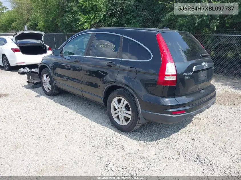 2011 Honda Cr-V Ex-L VIN: 5J6RE4H7XBL097737 Lot: 45687908