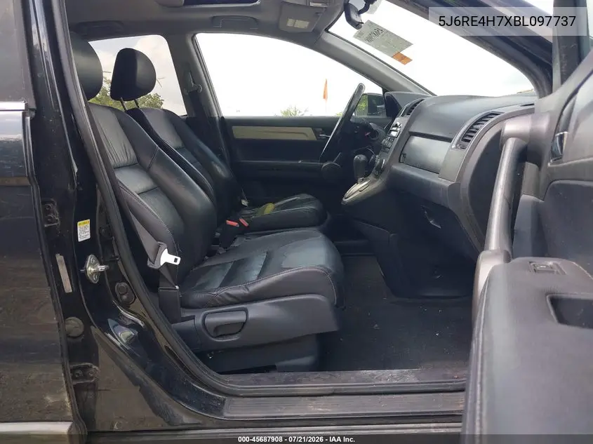 2011 Honda Cr-V Ex-L VIN: 5J6RE4H7XBL097737 Lot: 45687908