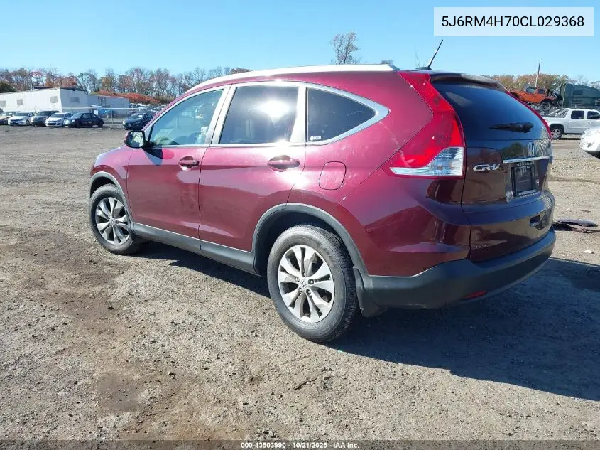 5J6RM4H70CL029368 2012 Honda Cr-V Ex-L
