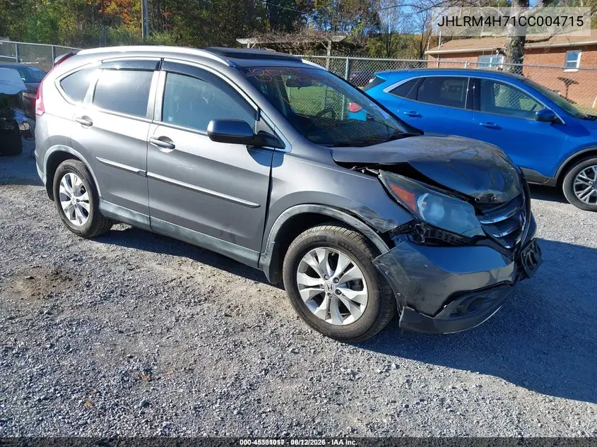 JHLRM4H71CC004715 2012 Honda Cr-V Ex-L