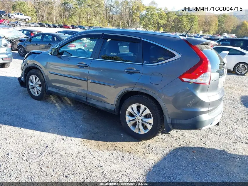 JHLRM4H71CC004715 2012 Honda Cr-V Ex-L
