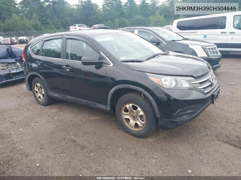 2012 Honda Cr-V Lx VIN: 2HKRM3H39CH504646 Lot: 45586429